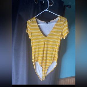 Yellow stripped bodysuit